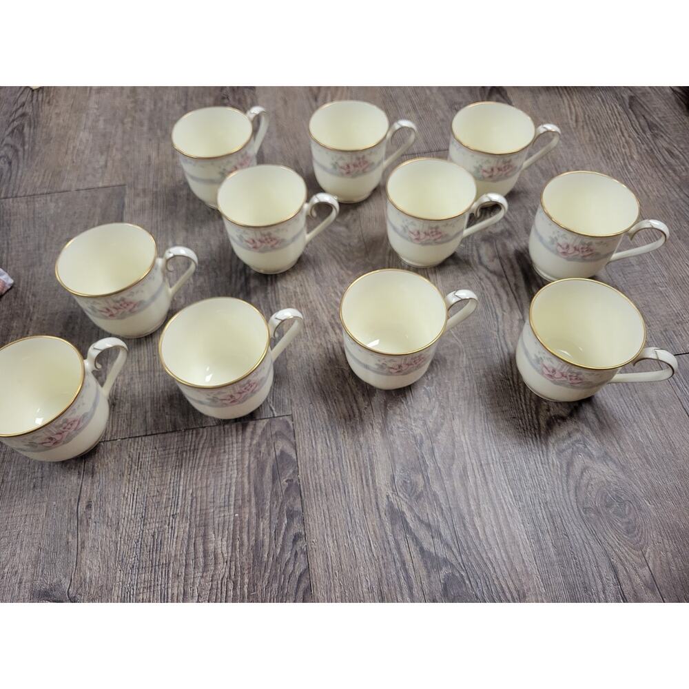 Noritake Magnificence PATTERN 8 oz BONE CHINA Handled Cups JAPAN Lot of 11